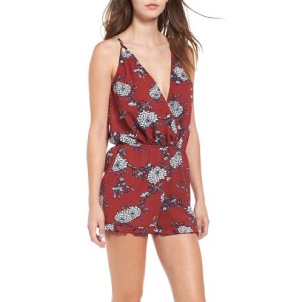 NWT❤️Nordstrom’s Mimi Chica Print Surplice Romper